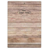 Porte-bloc Ajoutez votre logo bois de grange rustique (Dos)