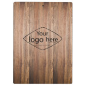 Porte-bloc Ajoutez votre logo bois de grange rustique (Dos)