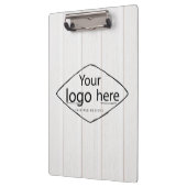 Porte-bloc Ajoutez votre logo bois de grange rustique (Gauche)