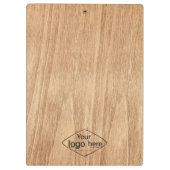 Porte-bloc Ajoutez votre logo bois de grange rustique (Dos)