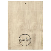 Porte-bloc Ajoutez votre logo bois de grange rustique (Dos)