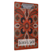 Porte-bloc Ajoutez votre nom | Cinnabar Suzani II (Swatch)
