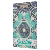 Porte-bloc Ajoutez votre tuile | bleue nommée II de batik (Gauche)