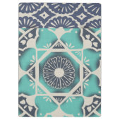 Porte-bloc Ajoutez votre tuile | bleue nommée II de batik (Dos)