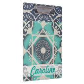 Porte-bloc Ajoutez votre tuile | bleue nommée II de batik (Swatch)