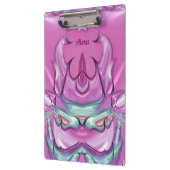 Porte-bloc ALEXA ~WOW ! ÉTRANGE ! Gris rose blanc et cerise (Gauche)