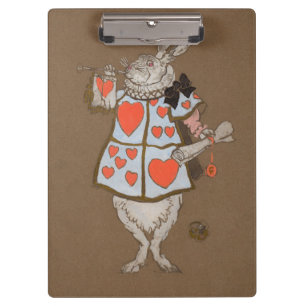Porte-bloc Alice au Pays des Merveilles Lapin Blanc Héraut Vi