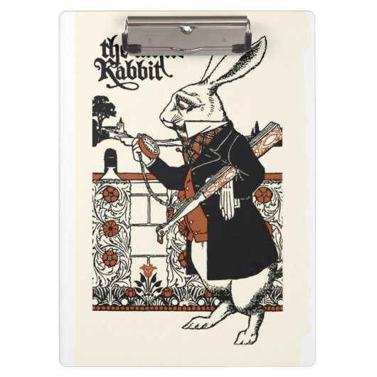 Porte-bloc Alice White Rabbit Classic Wonderland (Devant)