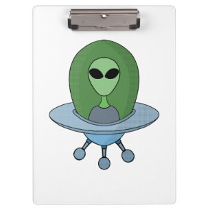 Porte-bloc Alien dans son petit vaisseau spatial