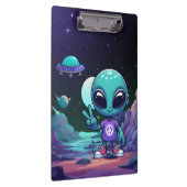 Porte-bloc Alien de paix mignon et vaisseau spatial (Swatch)