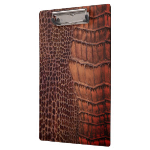 Porte-bloc Aligator Classic Reptile en cuir (Faux)