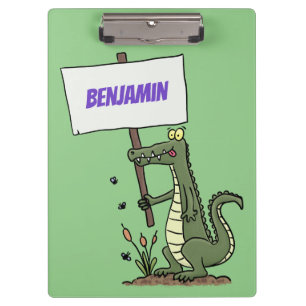 Porte-bloc Aligator de crocodile drôle avec dessin animé