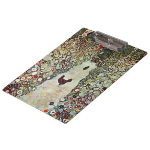 Porte-bloc Allée de jardin avec poules, Gustav Klimt, Art nou