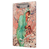 Porte-bloc Alphonse Mucha, Les Saisons, Hiver (1896) (Gauche)