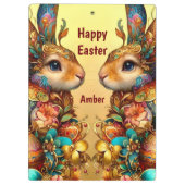 PORTE-BLOC AMBER ~ HAPPY EASTER ~ EASTER BUNNIES ~ (Dos)