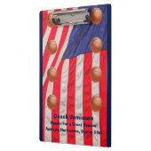 Porte-bloc American Flag, équipe de basket-ball entraîneur Me (Gauche)