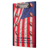 Porte-bloc American Flag, Football Coach Merci, Nom, (Gauche)