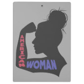 Porte-bloc American Woman gris foncé (Dos)