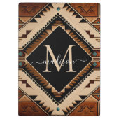 Porte-bloc Amérindien Culture Boho Style Monogramme (Dos)