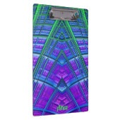 Porte-bloc AMOS ~ 3D ! ~ Vert pourpre et bleu original ~ (Swatch)