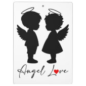 Porte-bloc Amour Ange – Conception de Couple d'Anges Mignons (Dos)