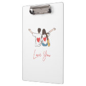 Porte-bloc ❤️ Amour Éternel - Planches à pince (Gauche)