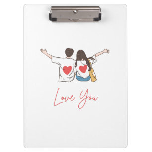 Porte-bloc ❤️ Amour Éternel - Planches à pince