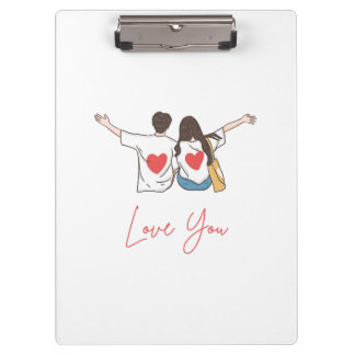 Porte-bloc ❤️ Amour Éternel - Planches à pince