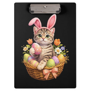 Porte-bloc Amoureux de chatons mignons Joyeuses Pâques Chat