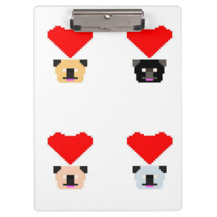Porte-bloc Amoureux de les chiens carlins L'amour de tous l