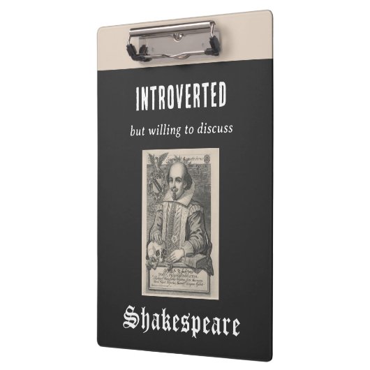 Porte-bloc Amusant Introvert Humour Cool Shakespeare Thème (Gauche)