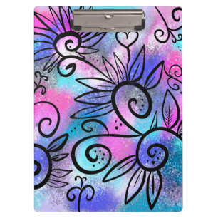 Porte-bloc Amusant petit oiseau floral