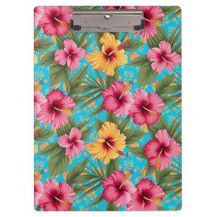 Porte-bloc Ananas à fleurs tropicales