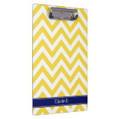 Porte-bloc Ananas Blanc LG Chevron Marine Nom bleu Monogramme (Swatch)