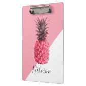 Porte-bloc Ananas rose et blanc tropical girly mignon (Gauche)