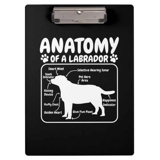 Porte-bloc Anatomie du chien du Labrador (Devant)