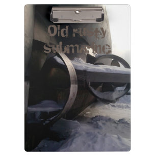 Porte-bloc Ancien sous-marin dans la neige