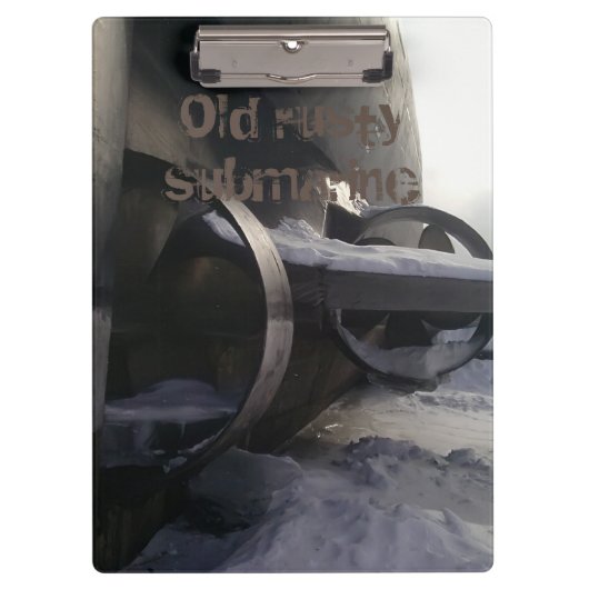 Porte-bloc Ancien sous-marin dans la neige (Devant)