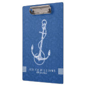 Porte-bloc Ancre Bleue Paisley Et Blancs Nautique 2 (Gauche)