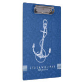 Porte-bloc Ancre Bleue Paisley Et Blancs Nautique 2 (Swatch)