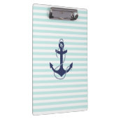 Porte-bloc Ancre nautique de bleu marine d'Aqua et de rayures (Swatch)
