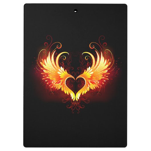 Porte-bloc Angel Fire Heart with Wings (Dos)