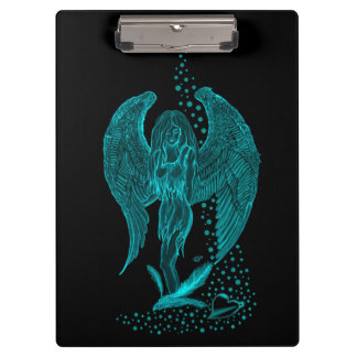 Porte-bloc Angel perdu en amour, noir et vert Design