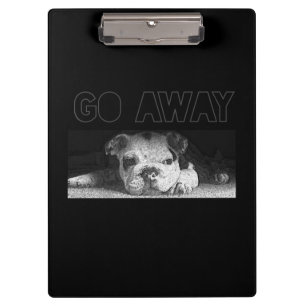 Porte-bloc Anglais Bulldog Chiot Distances Sociales S'Éloigne