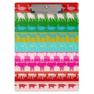 Porte-bloc Animaux colorés rétro Stripes modernes Motif #4