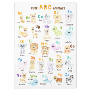 Porte-bloc Animaux de l'alphabet ABC Animaux mignons