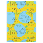 Porte-bloc Animaux jouant l'arrière - plan de motif de bébé (Dos)