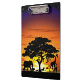 Porte-bloc Animaux sauvages sur le coucher de soleil de la sa (Gauche)