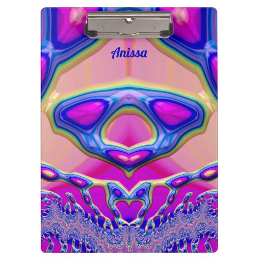 Porte-bloc ANISSA ~ BIZARRE 3D! ~ Rose bleu vert original (Devant)