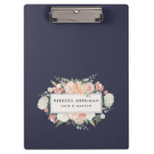 Porte-bloc Antique Floral Blush & Navy (Devant)